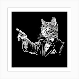 Tuxedo Cat Art Print