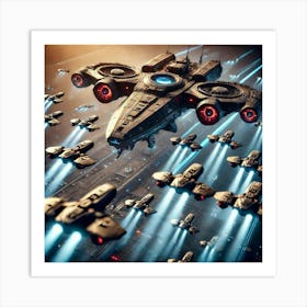 Defense Drones Deimos Class Cruiser Art Print