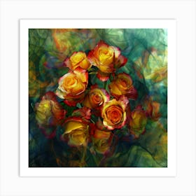 Abstract Roses Photo 1 Art Print