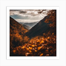 Autumn Leaves In The Mountains Art Print