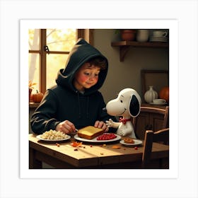 Snoopy And Peanuts 4 Art Print