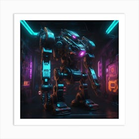 Futuristic Robot 87 Art Print