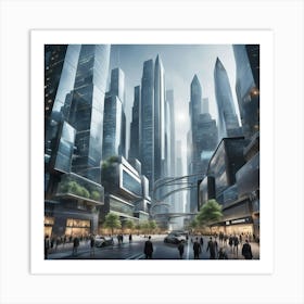 Futuristic Cityscape 8 Art Print