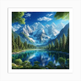 Lake In The Mountains 57 Art Print