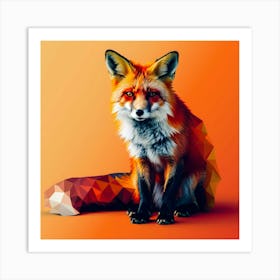 Polygonal Fox Art Print