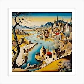 City On The Water Art Print