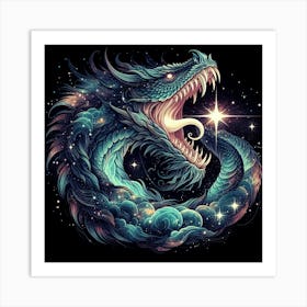 Dragon In Space 1 Art Print