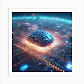 Brain In The City 10 Art Print