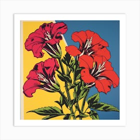 Gloriosa Lily 1 Pop Art Illustration Square Art Print