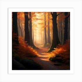 Gilded Canopy of Autumn Art Print