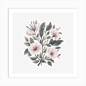 Pink Flowers 17 Art Print