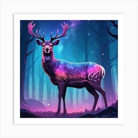 Deer In The Forest Art Print