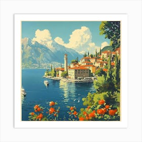 Lake Como Art Art Print