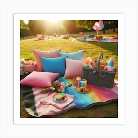 Rainbow Picnic 2 Art Print