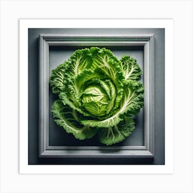 Cabbage In A Frame Art Print