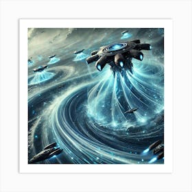 Cascade Sovereignty Scifi Tempest Tide Carrier Currents Art Print