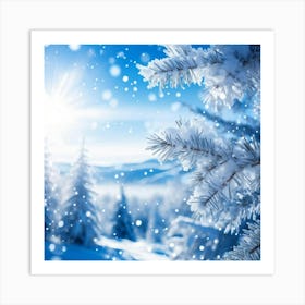 Crystal Snowfall Fresh Holiday Frost Icy Snowflake Texture Beautiful Light Season Hoar Fr (25) Art Print