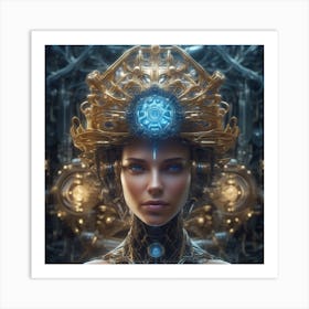 Futuristic Woman 58 Art Print