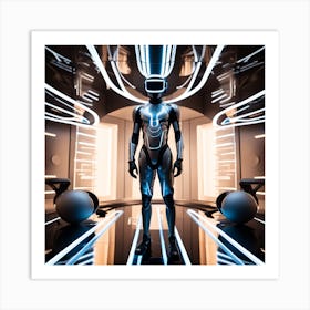 Futuristic Man In Futuristic Suit 19 Art Print