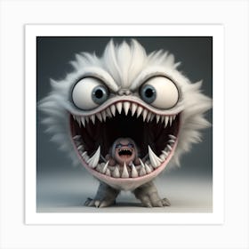 Dreamshaper V7 A 3d Hd Monster Face Big Eyes Clearly Visible 0 Art Print