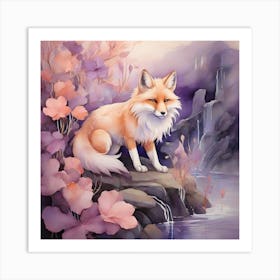 Fox In The Forest Art Print