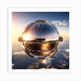 Futuristic Spaceship 68 Art Print