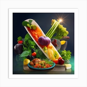 Healthy Food Art Print