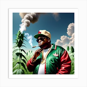 Weed & Hip Hop Biggie Smalls Art Print