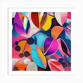 Abstract Leaves Art Print