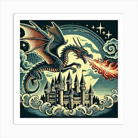 Tattoo Dragon 3 Art Print