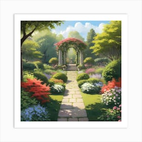 Landscaped Garden Art Print