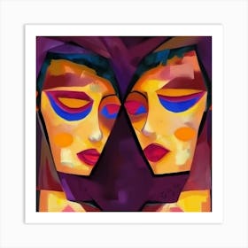 Two Faces Art Print