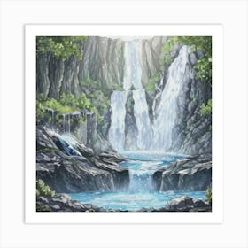 Waterfall 4 Art Print