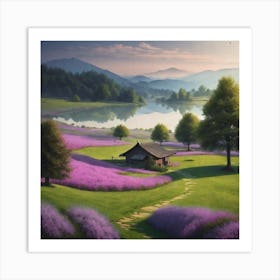 Lavender Field Art Print