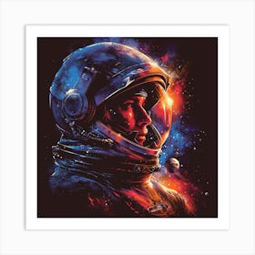 Astronaut In Space 3 Art Print