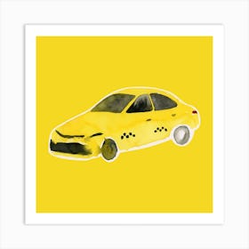 Yellow Taxi Art Print