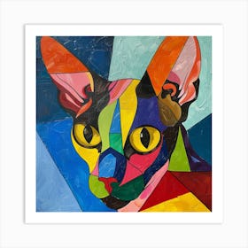 Kisha2849 Picasso Style Hairless Cat No Negative Space Full Pag Ebde4e29 64cd 4145 9545 1b05c0701c9c Art Print