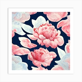 Pink Peonies 1 Art Print