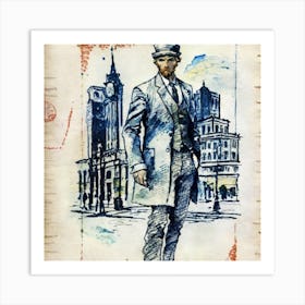 Man In Suit 1 Art Print