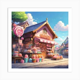 Lollipop Shop Art Print