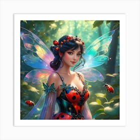 Fairy Girl In The Forest 1 Art Print