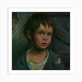 Boy Crying Art Print