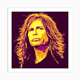 Steven Tyler Music Legend In Pop Art Illustration Art Print