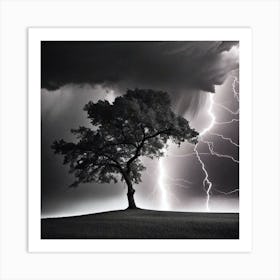 Lightning Tree 4 Art Print