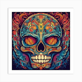 Day Of The Dead Skull 9 Art Print