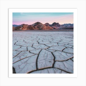 Cracked Desert Ground Art Print