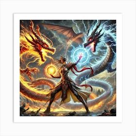 Empress Lian Elemental Dragon Manipulation Art Print