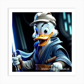 Donald Duck Star Wars 1 Art Print