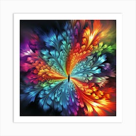 Abstract Colorful Flower Art Print