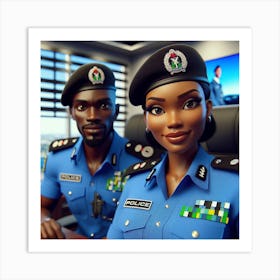 Nigerian Police Officers 2 Art Print